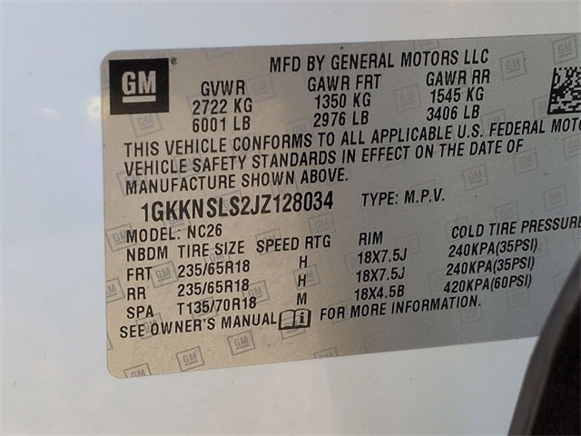 2018 GMC Acadia SLE-2