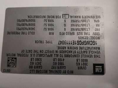 2014 Chevrolet Express 2500 Work Van Cargo