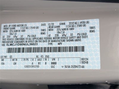 2022 Lincoln Corsair Standard AWD