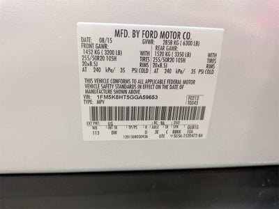 2016 Ford Explorer Platinum