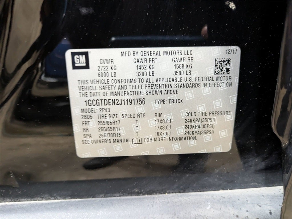 2018 Chevrolet Colorado Z71