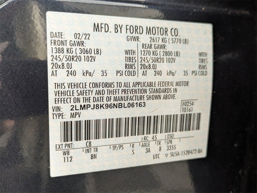 2022 Lincoln Nautilus Reserve