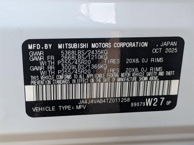 2026 Mitsubishi Outlander SE