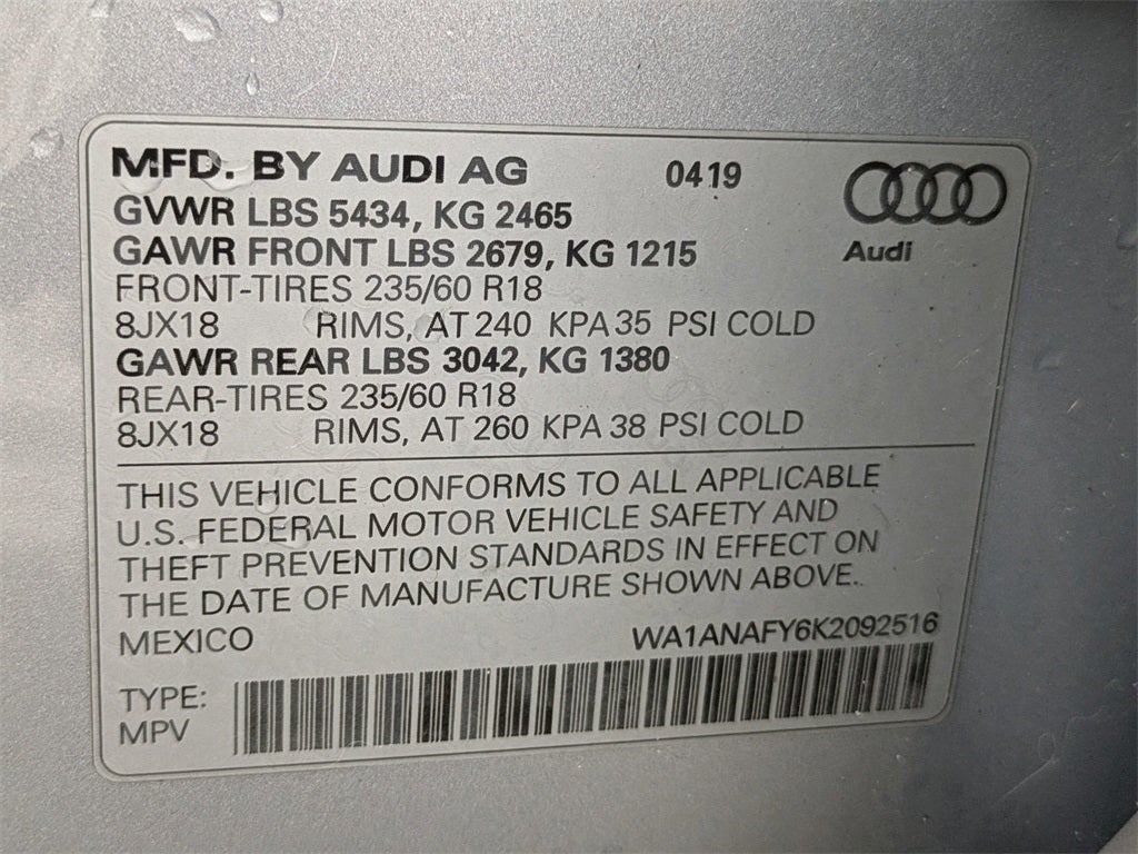 2019 Audi Q5 2.0T Premium quattro