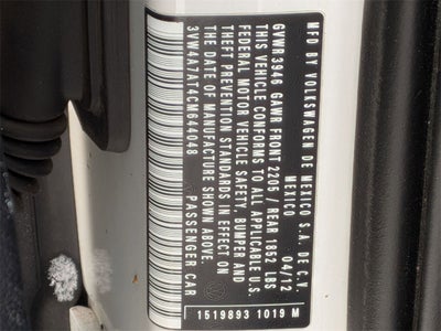 2012 Volkswagen Beetle 2.0 TSi