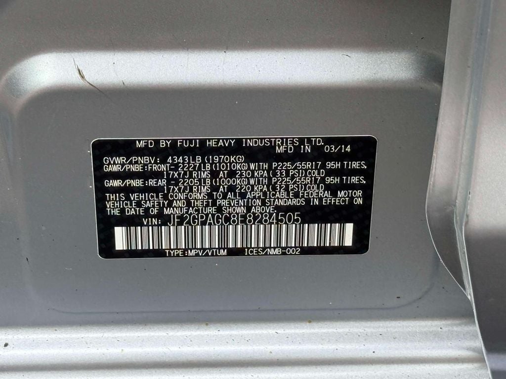 2014 Subaru XV Crosstrek 2.0i Limited
